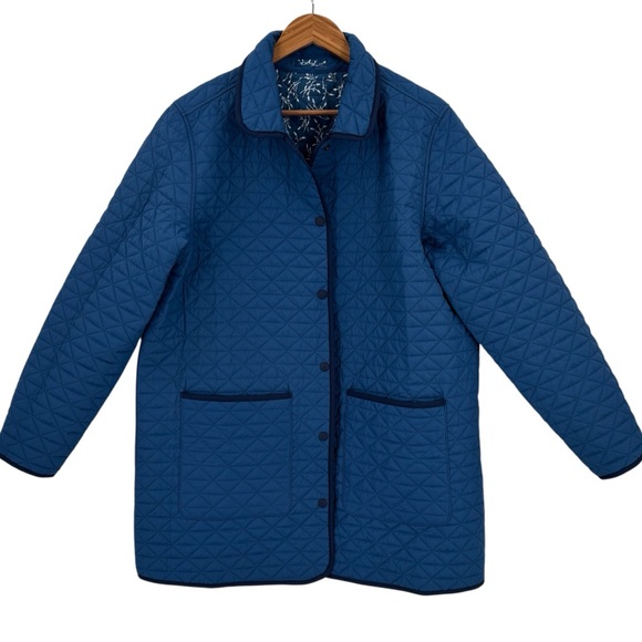 Land’s End Reversible Quilted Barn Jacket Coat Women’s XL - Picture 5 of 14